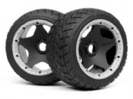 HPI BAJA TARMAC BUSTER TYRE & WHEEL (REAR PAIR) 4743